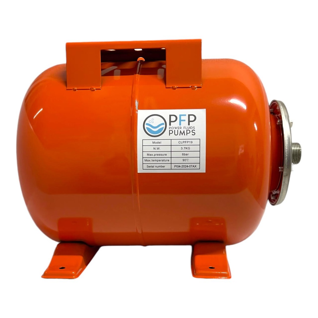 Tanque Hidroneumático Metálico Horizontal PFP 19 L