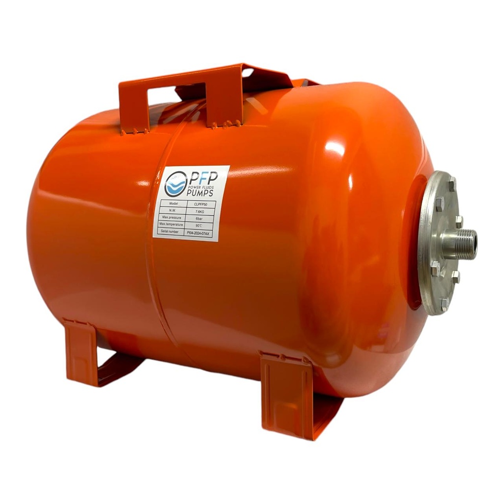 Tanque Hidroneumático Metálico Horizontal PFP 50 L
