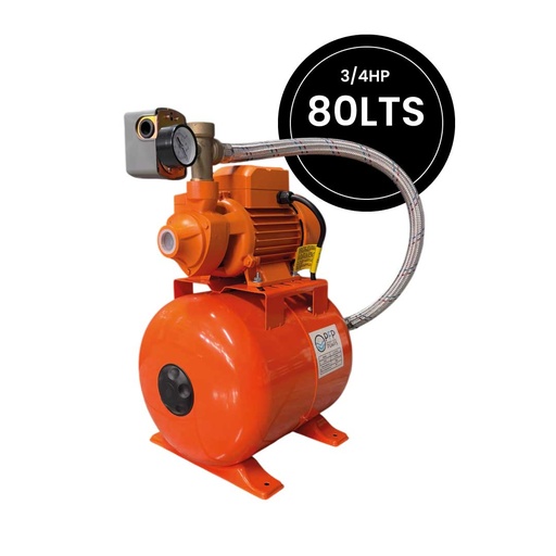 [KIT34HPFP80LTS] Kit Hidroneumático PFP con Bomba Jet 0.75 HP y Tanque de 80 L